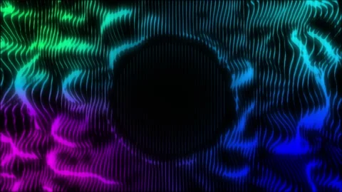 Electric blue gas pattern in a purple organism art circle Stock Footage 267259422