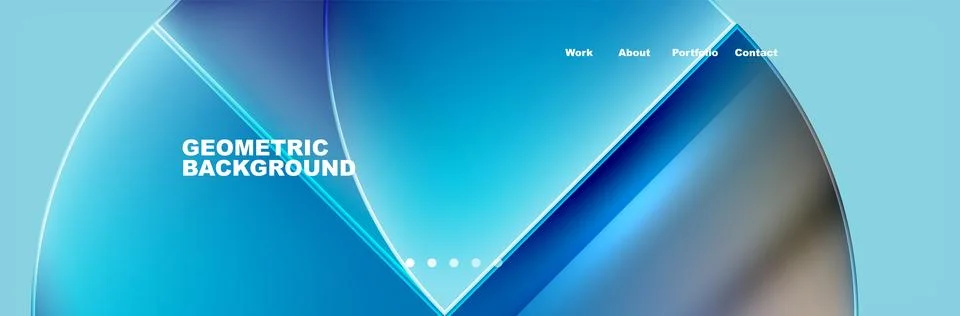 Electric blue geometric pattern with a centered circle on a sky blue background Illustrazione stock