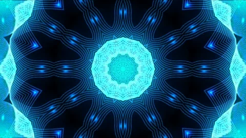 Electric Blue Infinity Loop Sci-Fi Abstract Tunnel Visuals Stock Footage 318608835