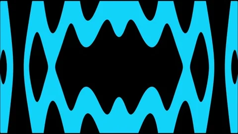 Electric blue jagged waves vibrating with high energy on a black canvas Vídeos de archivo 332736599