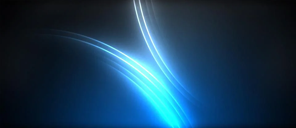 Electric blue light on dark backdrop creates a stunning visual effect Stock Illustration
