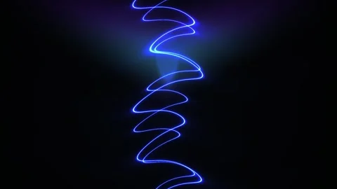 Electric blue light trail on black background. Stock Footage 337504969