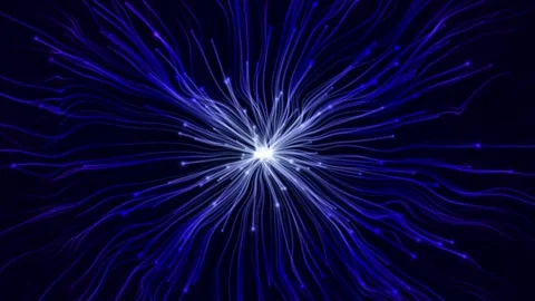 Electric blue light trails exploding Stock-Footage 343334703