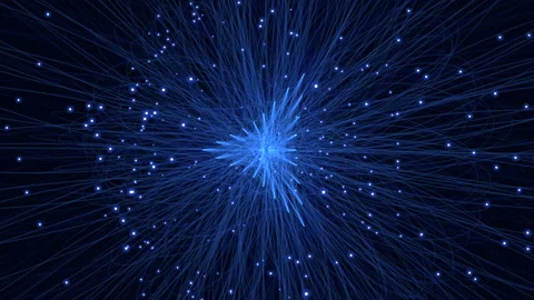 Electric blue lightning bolt in dark background Stock Footage 322780185