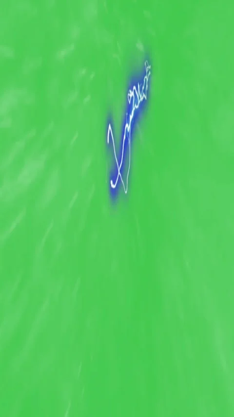 Electric Blue Lightning Strike Bolt Storm Rain Green Screen Chromakey Effect Stock Footage 344762433