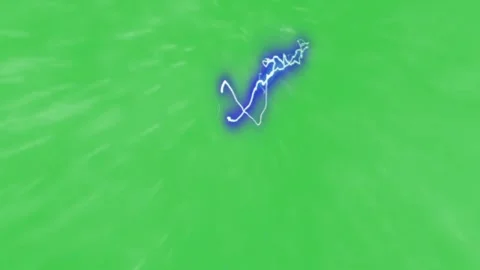 Electric Blue Lightning Strike Bolt Storm Rain Green Screen Chromakey Effect 库存影片 344762434