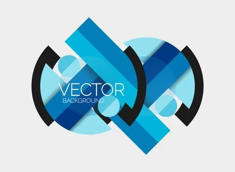 Electric blue logo with circle pattern and vector background for brand graphics Stock Illustration