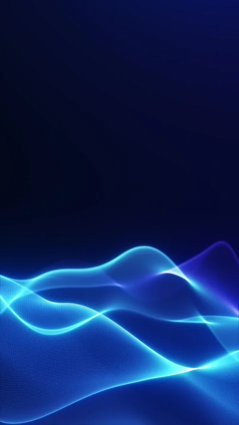 Electric blue mesh waves flow across a vertical science background, a seaml.. Stock Footage 337886729