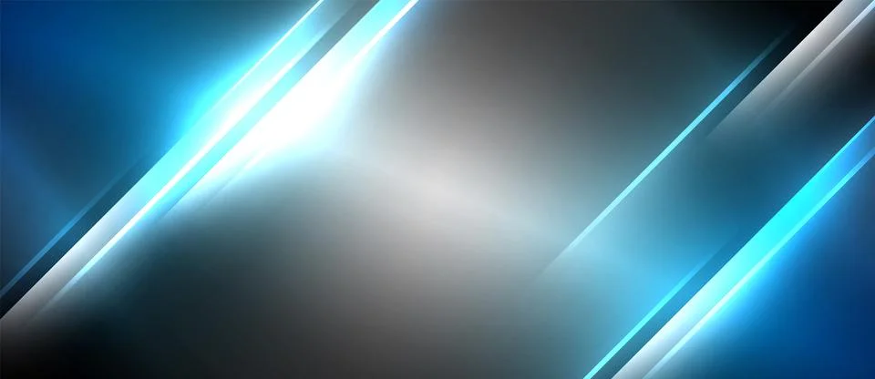 Electric blue pattern on black background with glowing lines Illustrazione stock
