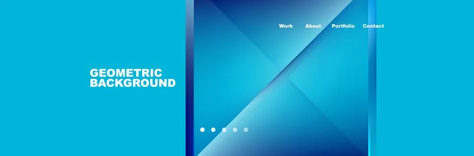 Electric blue rectangle with geometric pattern on display device Illustrazione stock