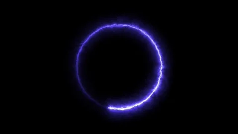 Electric Blue Ring Energy Effect abstract background Stock Footage 317452555