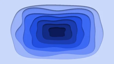 Electric blue rounded square paper cut portal 動画素材 348272316