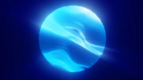 Electric blue sphere exploding with intense light and particles in a high-t.. Stock Photos