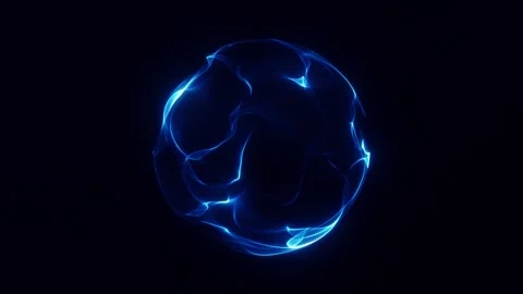 Electric Blue Sphere Video stock 312279484