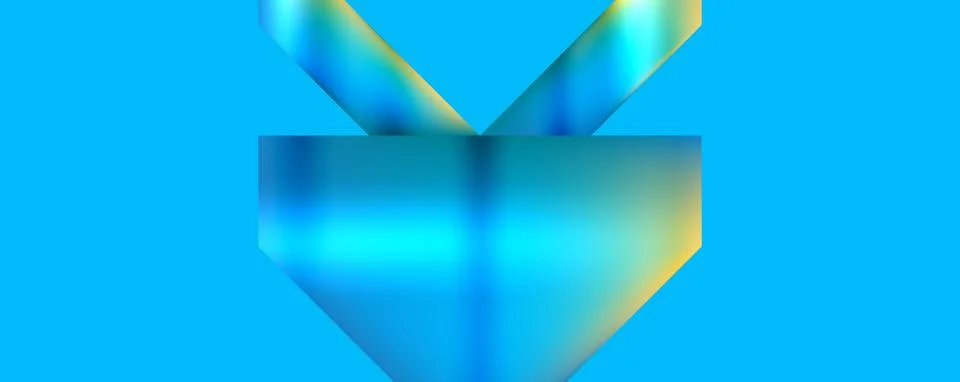 Electric blue triangle on azure backdrop forms a symmetrical pattern 스톡 일러스트
