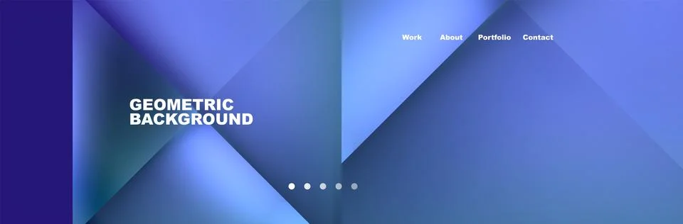 Electric blue triangle on blurred rectangle background Illustrazione stock