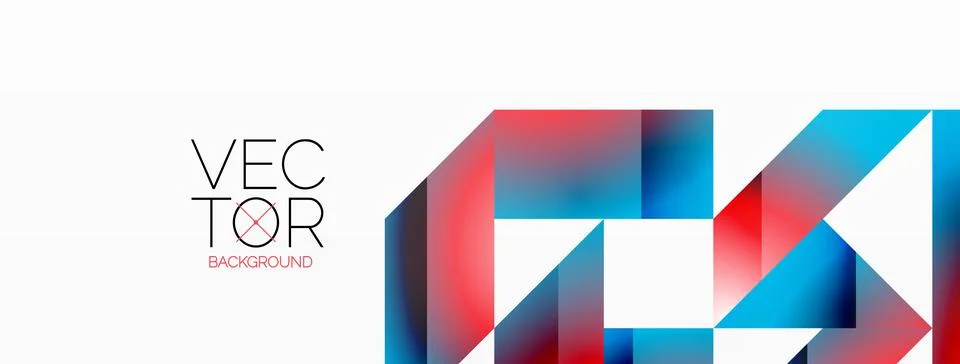 Electric blue triangle pattern with vec tor on a red facade Stock Illustration