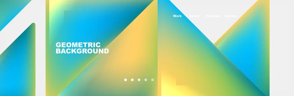 Electric blue triangles on aqua rectangle with white background Stock Illustration