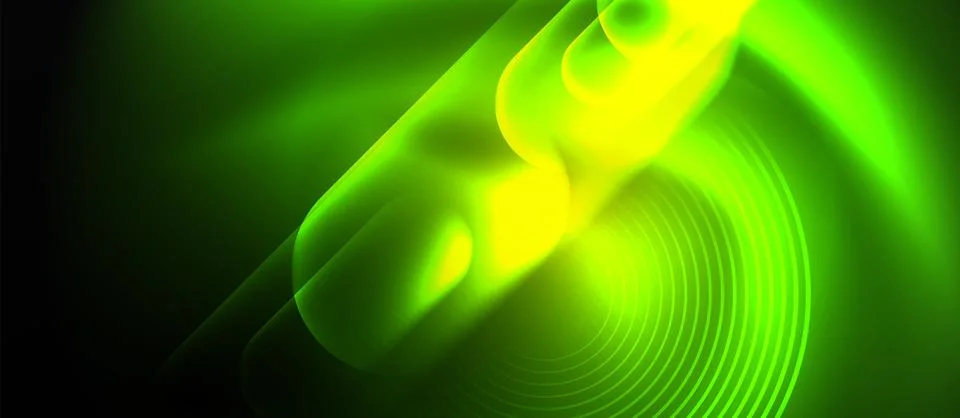 Electric blue wave of light with a pattern resembling leaves on black background Stock Illustration