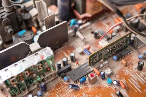 Electric board in dust Stock Photos