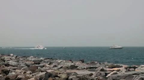 Electric Boats Passing Video stock 11019817
