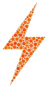 Electric Bolt Collage of Dots Illustrazione stock