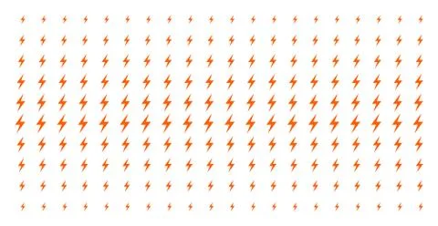 Electric Bolt Shape Halftone Grid Illustrazione stock