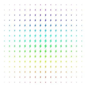 Electric Bolt Shape halftone Spectrum effect Stockillustratie