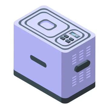 Electric breadmaker icon isometric vector. Food machine Illustrazione stock