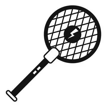 Electric bug zapper racket controlling flying insects Stock Illustration