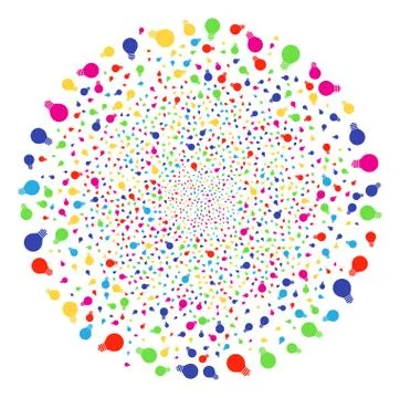 Electric Bulb Burst Cluster Stock Illustration