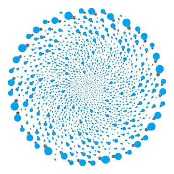 Electric Bulb Curl Exploding Globula 스톡 일러스트