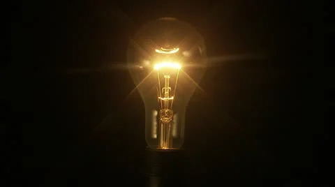 Electric bulb with its light going out Video stock 11290961