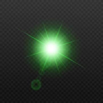 Electric bulb or star rays flash light 3d effect vector illustration isolated. Stock Illustration