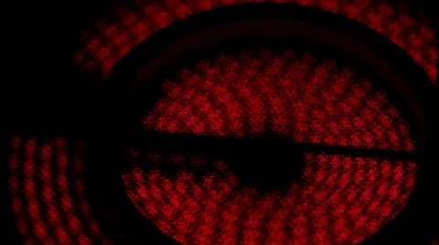 Electric Burner Heating Up, disabling  and cooling Stock Footage 43217136