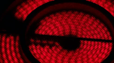 Electric Burner Heating Up, disabling  and cooling Stock Footage 43217315