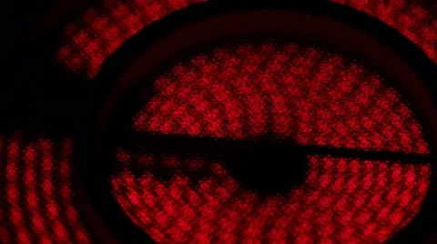 Electric Burner Heating Up Stock Footage 43217264