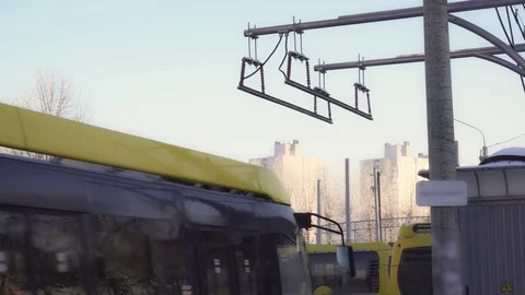 Electric bus, battery charging Video stock 85186777