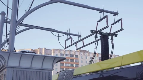 Electric bus, battery charging Video stock 85188052