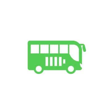 Electric bus icon, side view Stock Illustration