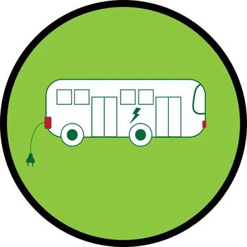 Electric bus Stock Illustration