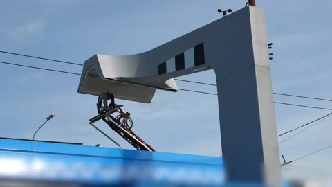 The electric bus started charging Stock Footage 138874414