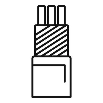 Electric cable connecting and transmitting power supply Stock Illustration