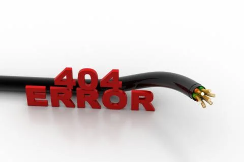 Electric cable with connecting error Free Stock Illustration