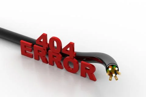 Electric cable with connecting error Free Stock Illustration