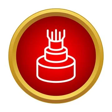 Electric cable exposing multiple wire cores icon Stock-Illustration