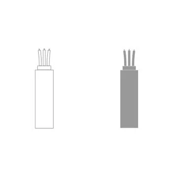 Electric cable grey color set icon . Stock Illustration