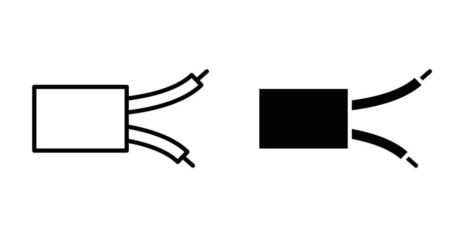 Electric cable icon vector, symbol, logo illustrations Stock Illustration