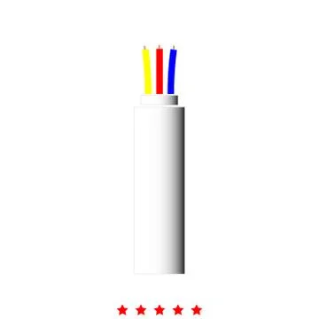 Electric cable it is icon . Stock Illustration