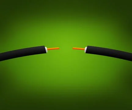 Electric cable no connection Stock Illustration